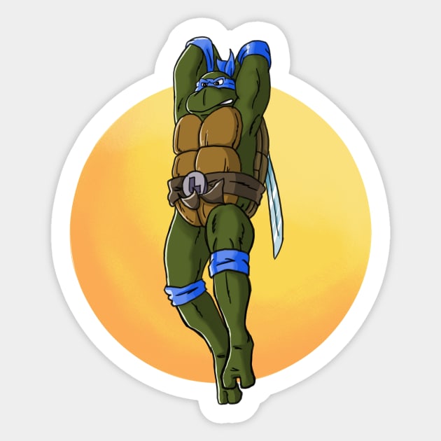 Leonardo Jump Attack Sticker by tabslabred